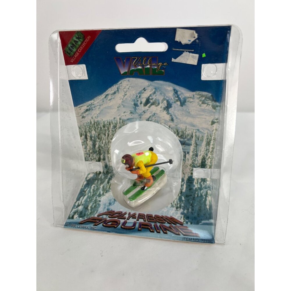 Lemax Village Vail Polyresin Skiing Figurine In Original Packaging Item #72194